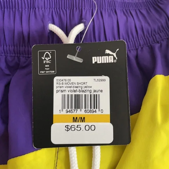 ‼️‼️ BRAND NEW WITH TAGS Puma Basketball Swim Trunks Sz Medium - Picture 3 of 3